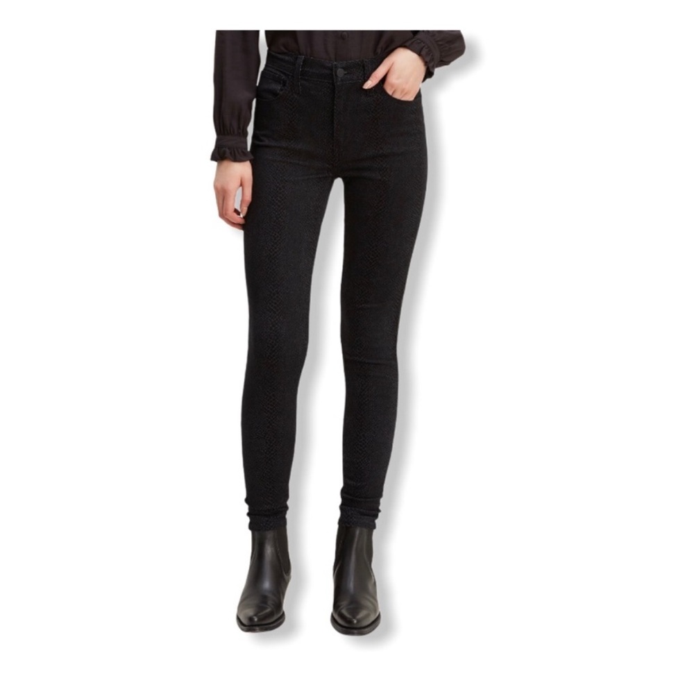 720 High Rise Levi's Python Print Black Super Ski… - image 2